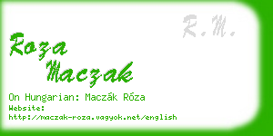 roza maczak business card